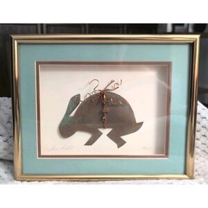 Mark Oberkirsch Zuni Patina Copper Rabbit Shadowbox Southwest Signed 1992 VTG.‎